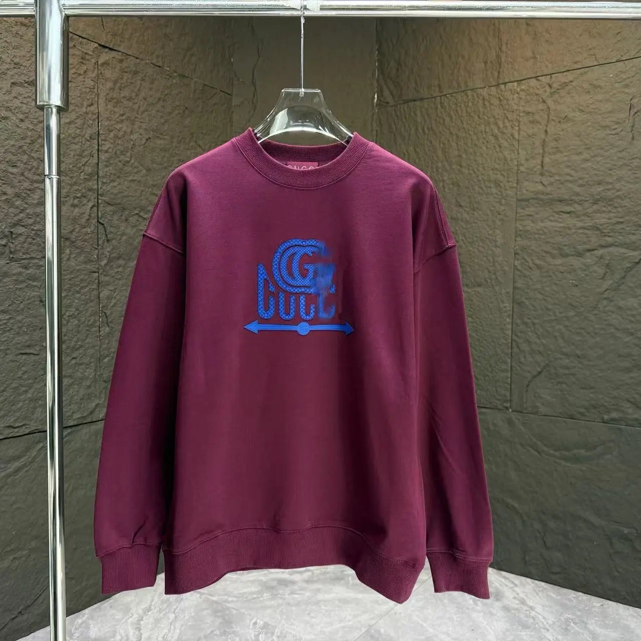 Gucci Logo Print Gray Hoodie - 5
