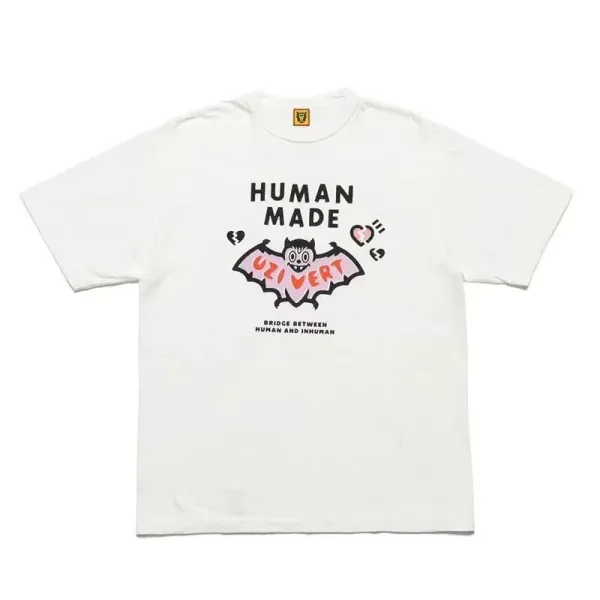 Human Made Uzi Vert Bat Graphic T-Shirt White - 1