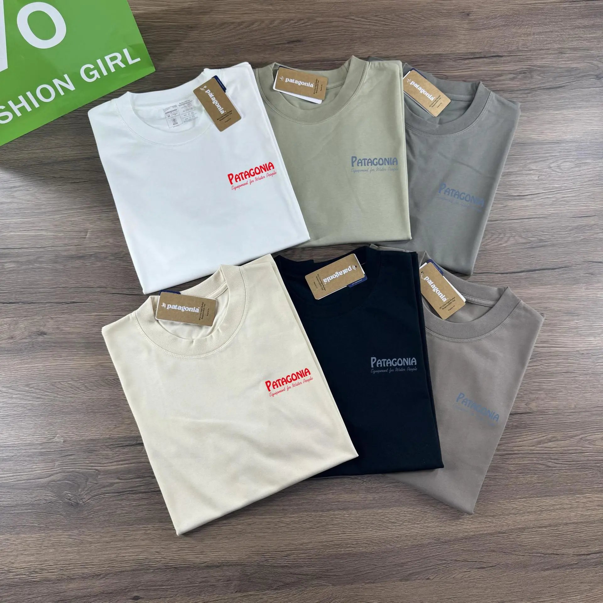Patagonia Equipment for Water People T-Shirt Olive Green - 5