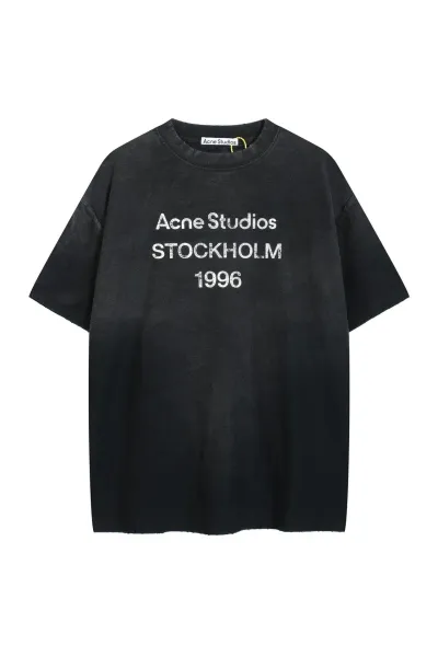 Acne Studios Embroidered Script Logo Pink T-Shirt - 30