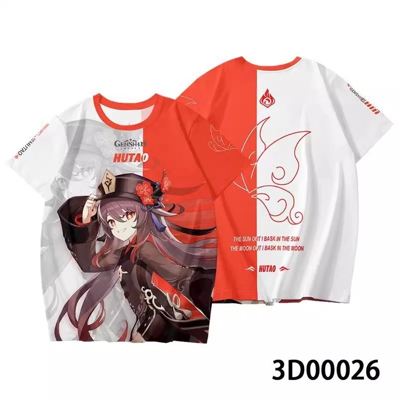 Design Genshin Impact Raiden Shogun Purple Gradient Graphic T-Shirt T-Shirts - 13