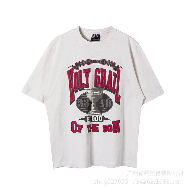 Design Saint Graphic Print Oversized T-Shirt Charcoal - 49