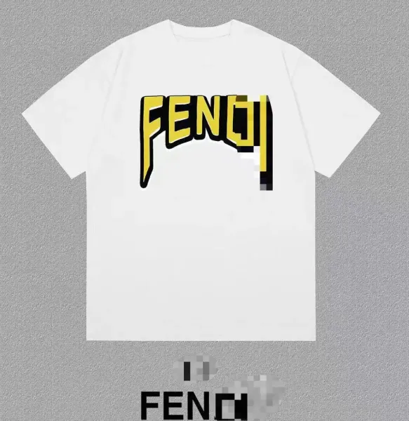 Fendi Logo Graphic Print White T-Shirt - 1