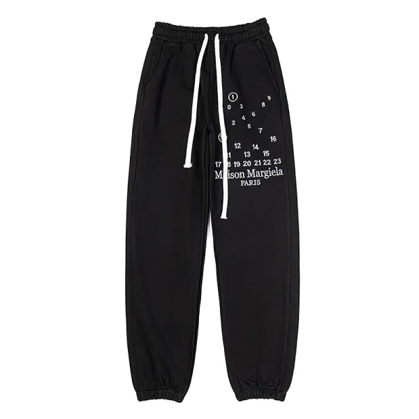Maison Margiela Numbered Sweatpants Black - 1