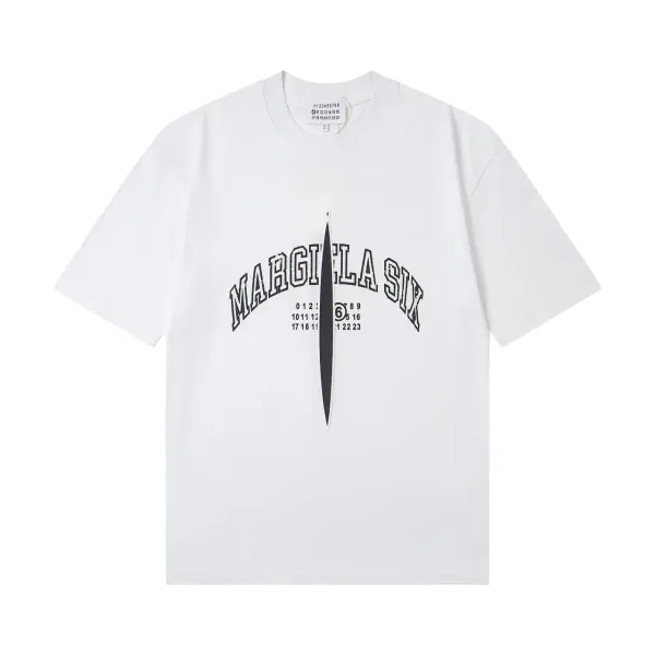 Maison Margiela MM6 Margiela Six White T-Shirt - 1
