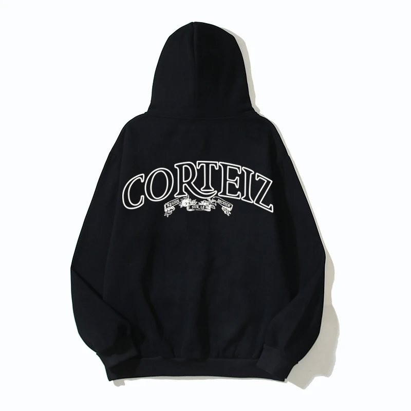 Design Embroidered Logo Black Hoodie - 25