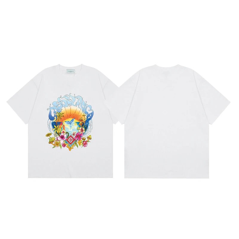 Casa Blanca Column Print Oversized T-Shirt Black - 6