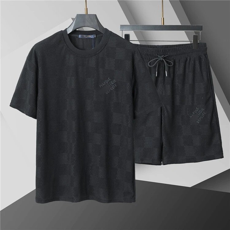 Design Checker Mesh Set Black Casual Set - 1