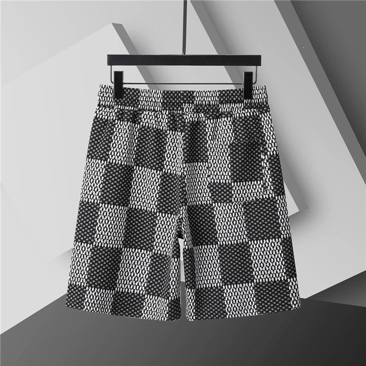 Design Woven Texture Black T-Shirt and Shorts Set - 13