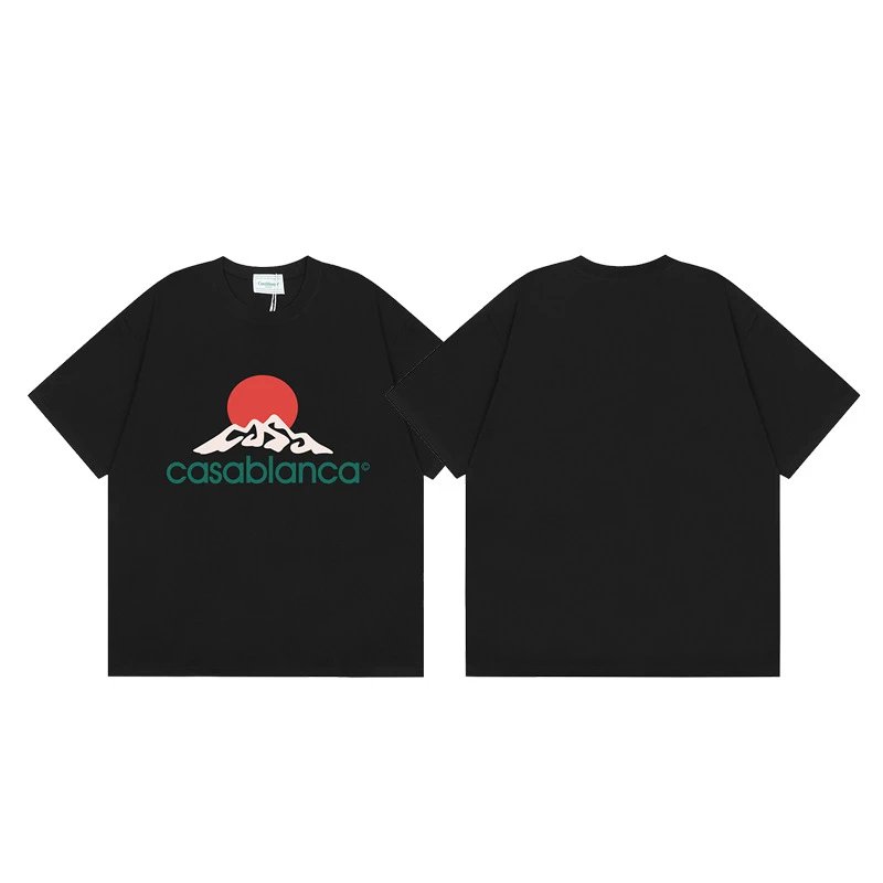 Casa Blanca Column Print Oversized T-Shirt Black - 12