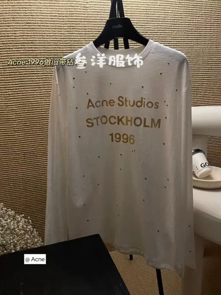 Acne Studios Stockholm 1996 Long Sleeve T-Shirt White - 6