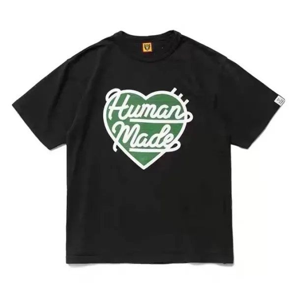 Human Made Heart Logo Black T-Shirt - 1