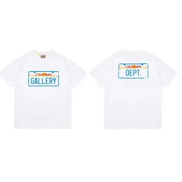 Gallery Dept California License Plate T-Shirt White - 1