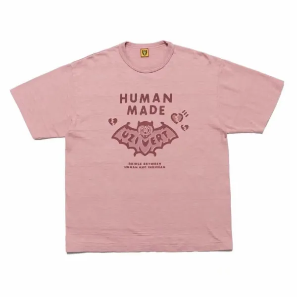 Human Made Bat Graphic T-Shirt Pink - 1