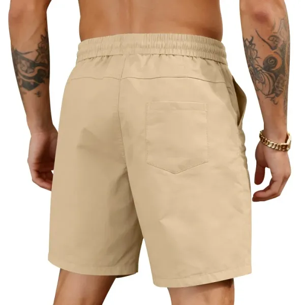 Design Drawstring Waist Shorts Black - 38