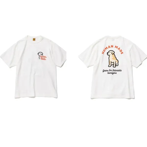 Human Made Dog Illustration White T-Shirt - 1