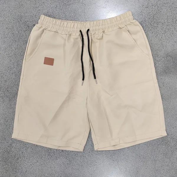 Design Drawstring Waist Shorts Black - 47