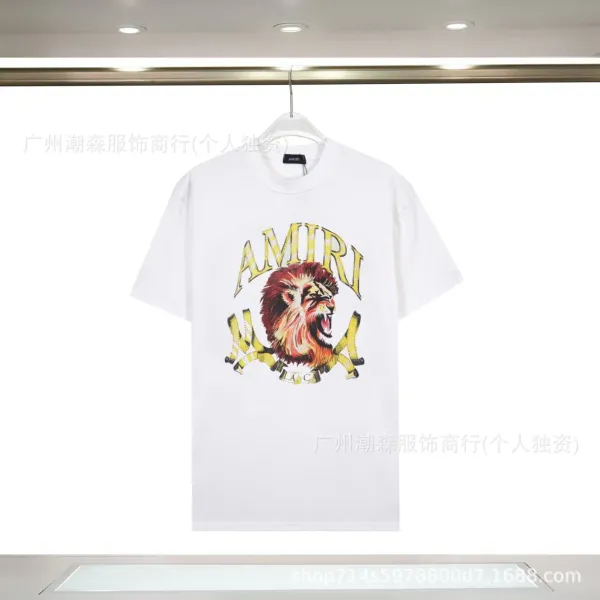 Amiri Lion Graphic Print White T-Shirt - 1