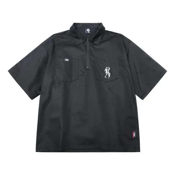 Hellstar Studio Half-Zip Work Shirt Black - 5