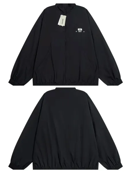 Design Enciaga Logo Windbreaker Jacket Black Outerwear.windbreaker - 1