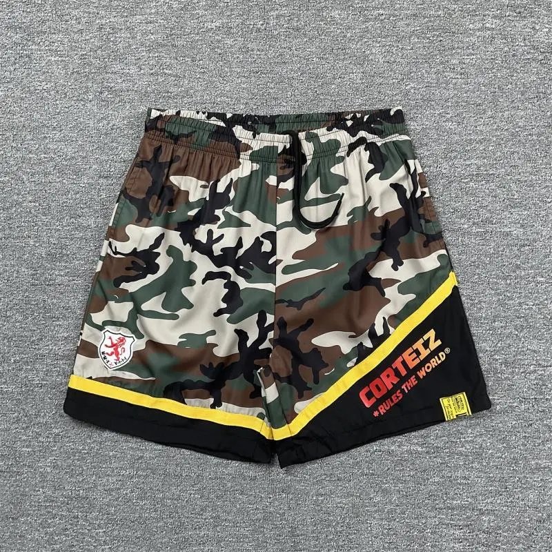 Corteiz Rules The World Shorts Black / Gray / Yellow - 3