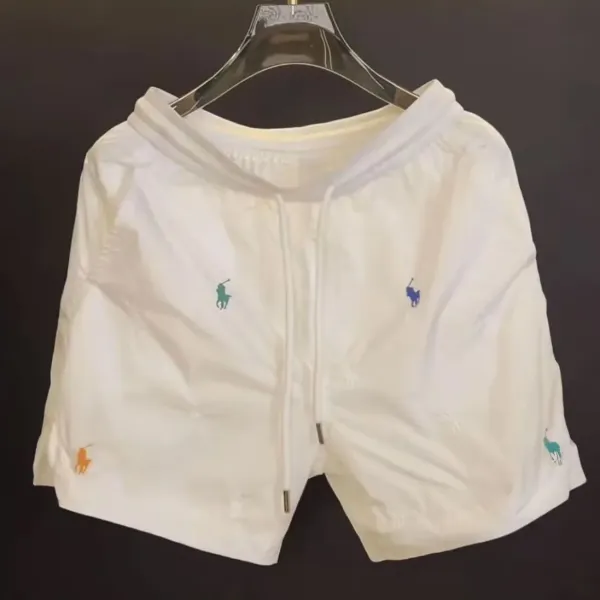 Polo Ralph Lauren Multi-Logo Embroidered White Shorts - 1