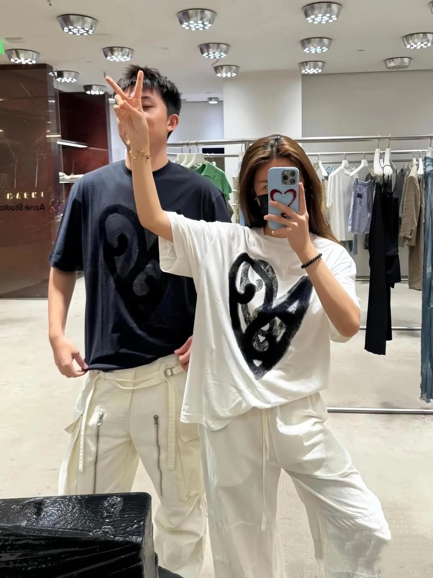 Acne Studios Embroidered Logo T-Shirt Charcoal Gray T-Shirt - 17
