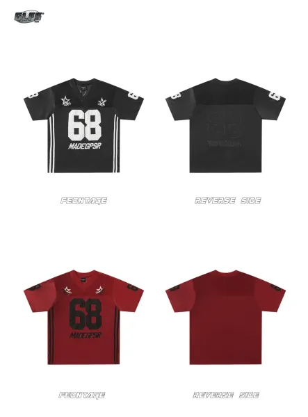 Design GLFS 68 MADEGPSR Red Mesh Football Jersey - 6