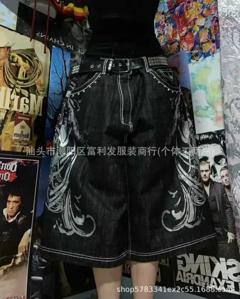 Chrome Hearts Cross Embroidered Black Denim Shorts - 4
