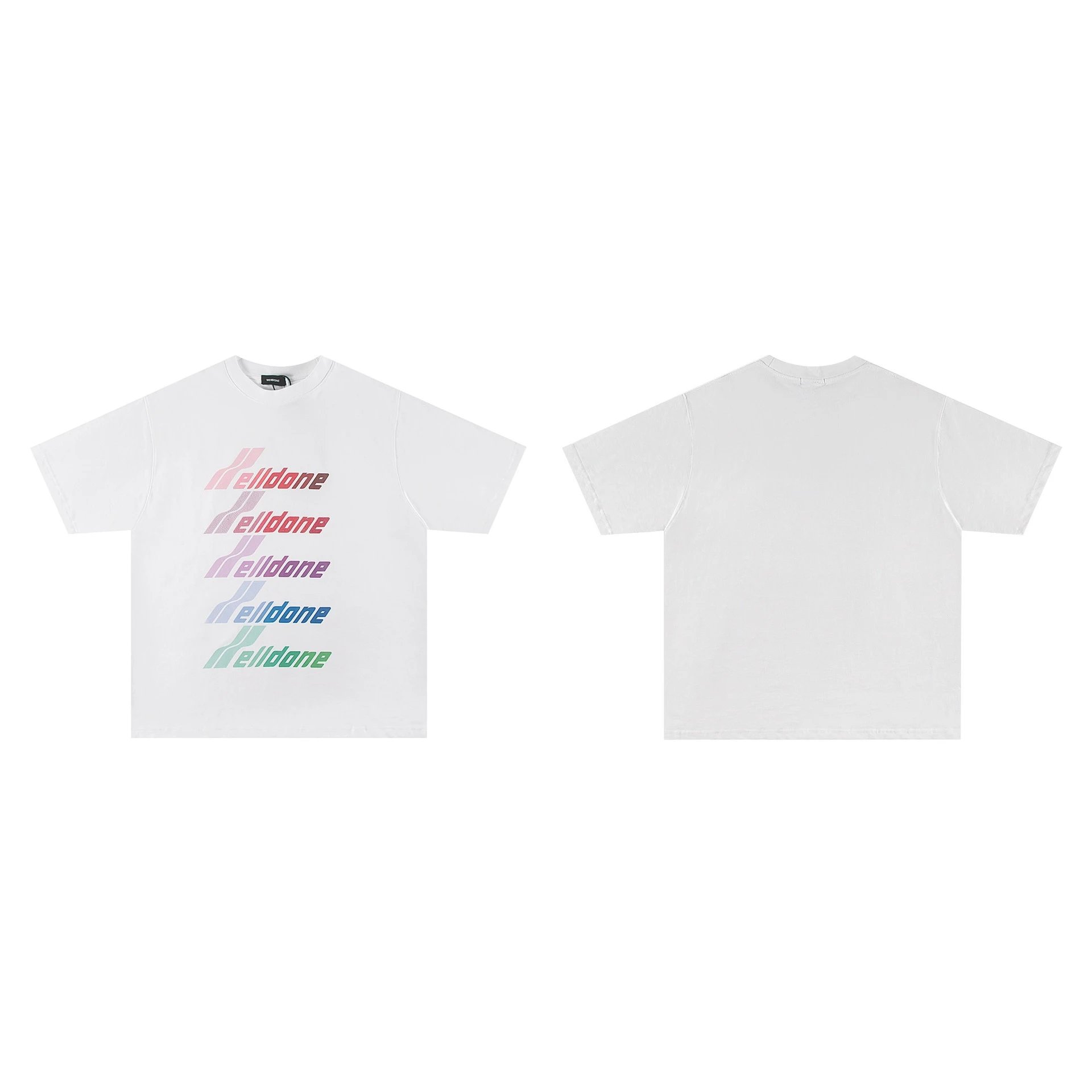 Design Wetbone Multi-Color Gradient Logo T-Shirt Gray T-Shirts - 33