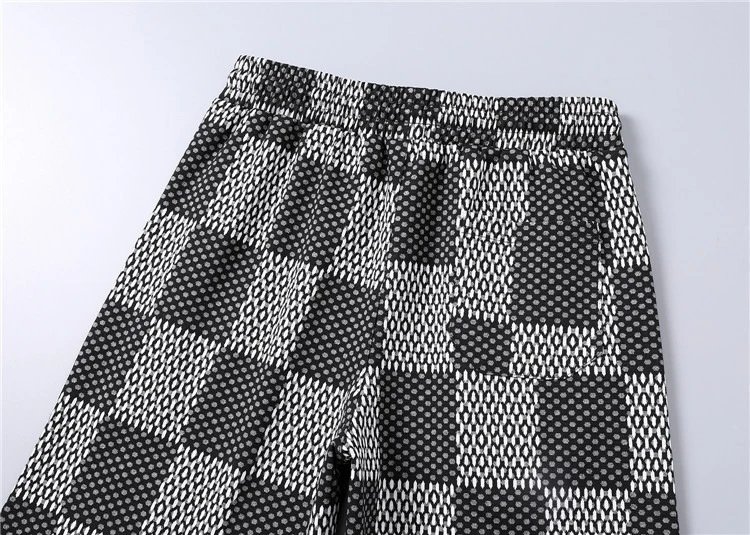 Design Woven Texture Black T-Shirt and Shorts Set - 14