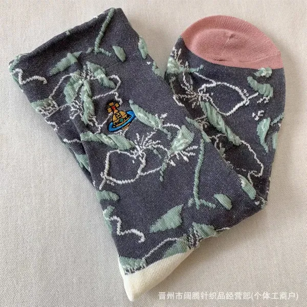 Vivienne Westwood Orb Floral Print Socks Multicolor - 1