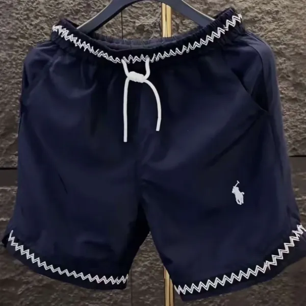 Polo Ralph Lauren Zigzag Trim Swim Shorts Navy - 1