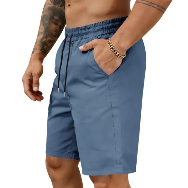 Design Drawstring Waist Shorts Black - 41