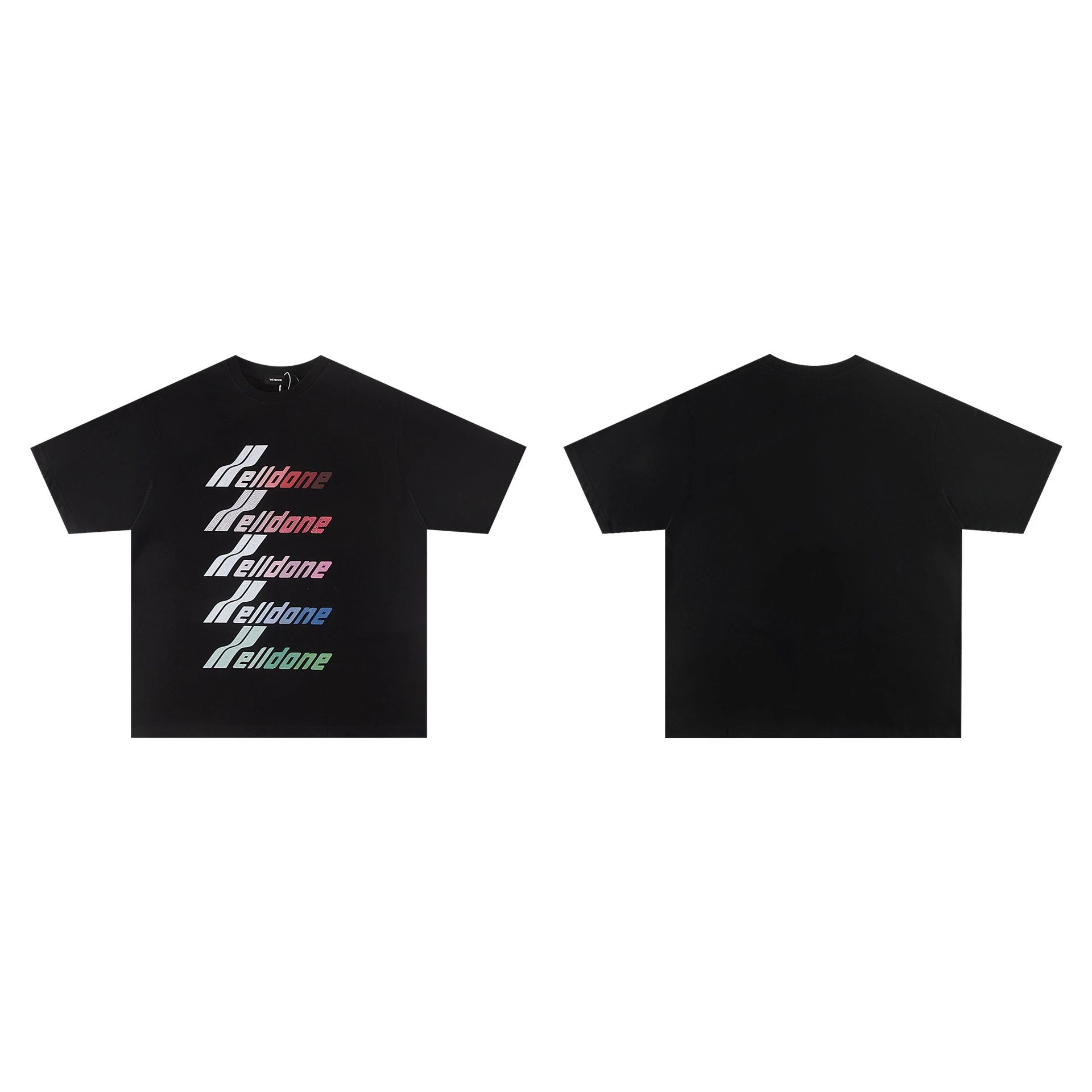 Design Wetbone Multi-Color Gradient Logo T-Shirt Gray T-Shirts - 39