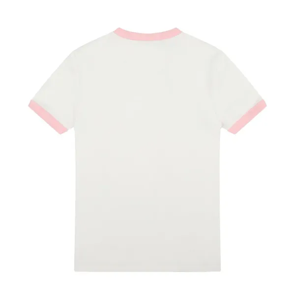 Lacoste Ringer T-Shirt White with Black Trim - 4