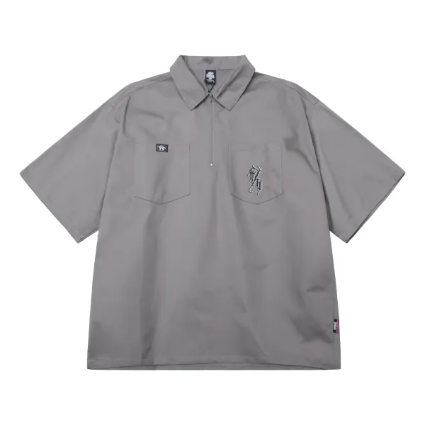 Hellstar Studio Half-Zip Work Shirt Black - 8