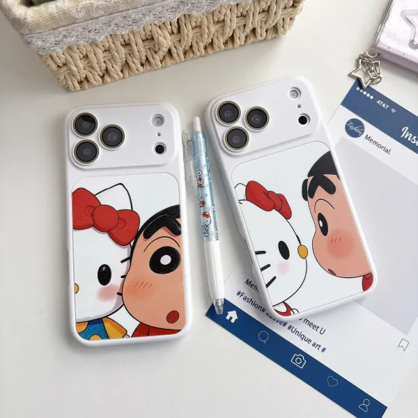 Hello Kitty x Crayon Shin-chan Phone Case White - 2