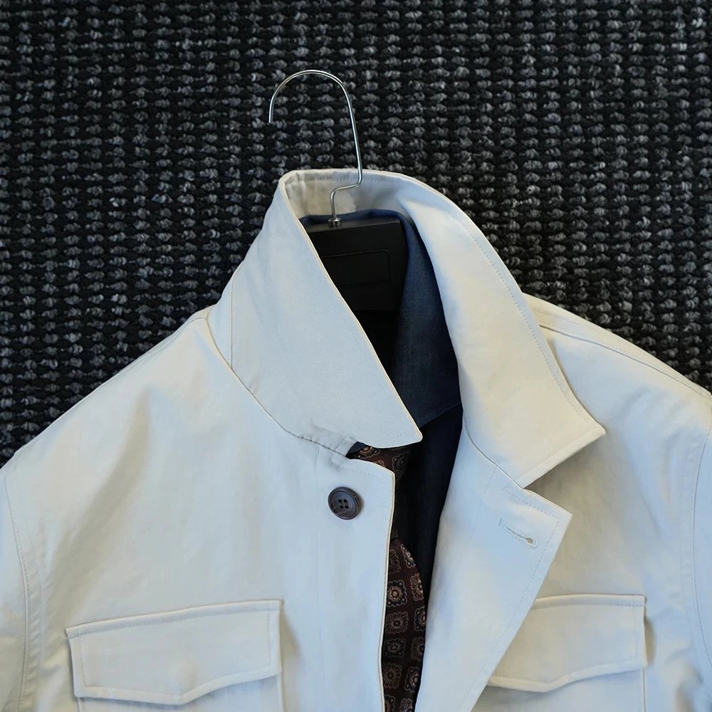 Design Utility Jacket Navy Blue Outerwear - 5
