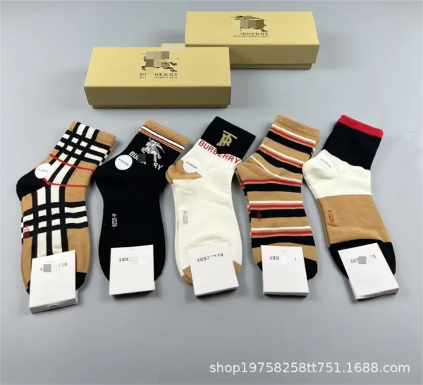 Burberry Classic Check and Logo Socks Set Multicolor Socks - 6