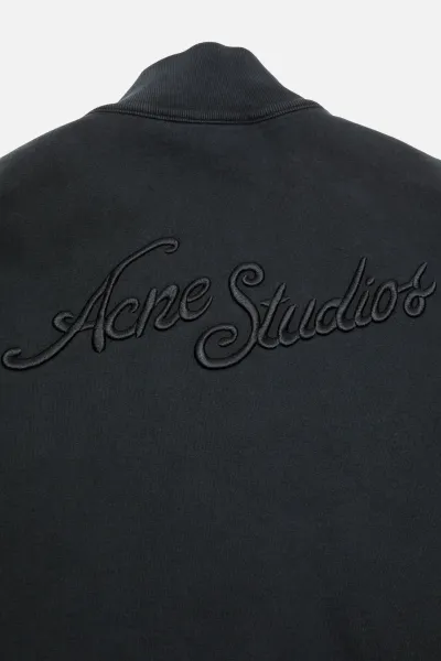 Acne Studios Script Logo Zip-Up Jacket Navy Outerwear - 17