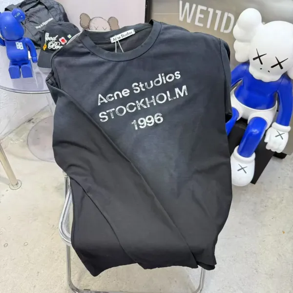 Acne Studios Stockholm 1996 Graphic T-Shirt Black - 1