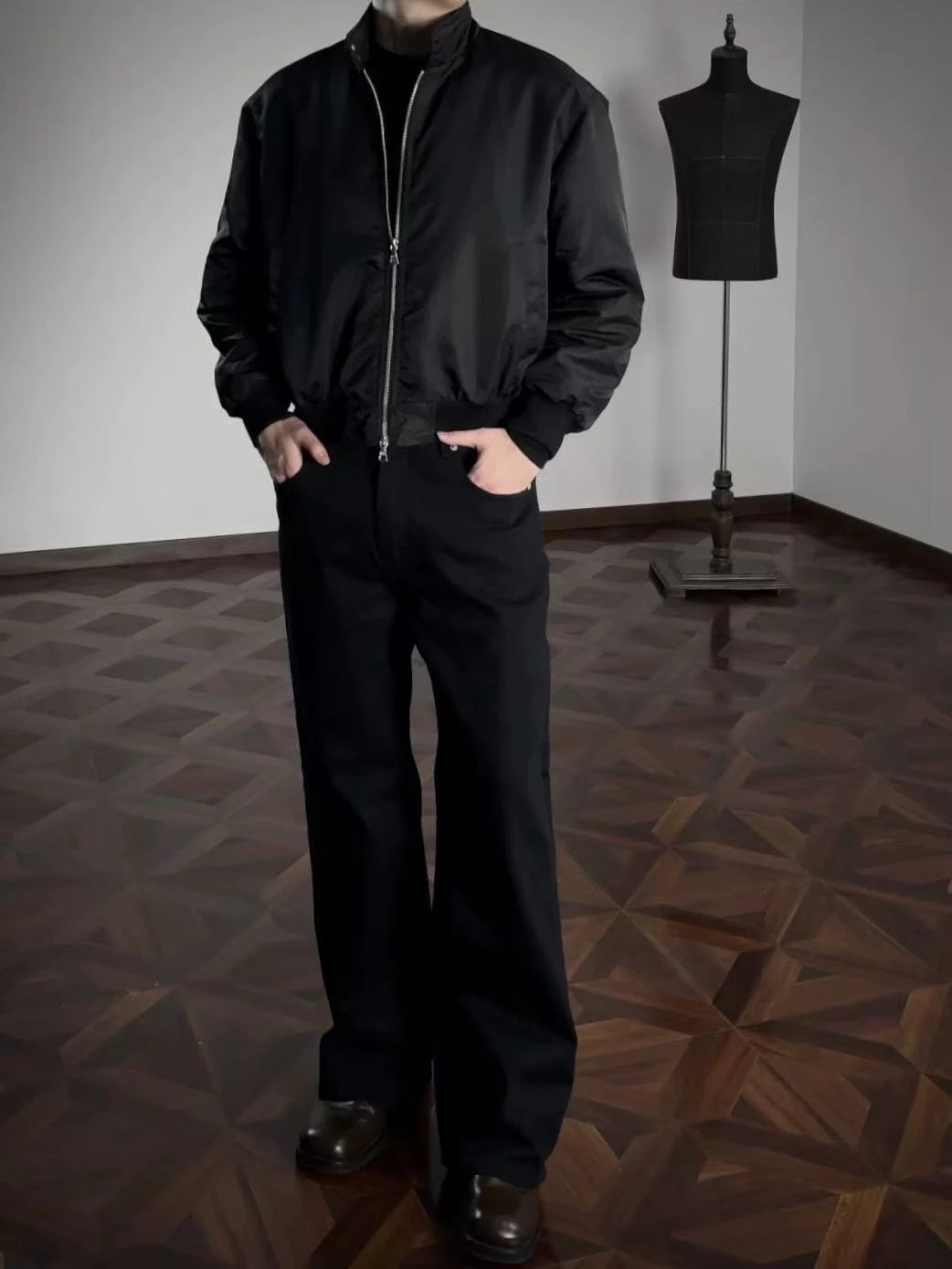 Design Bomber Jacket Black Outerwear - 11