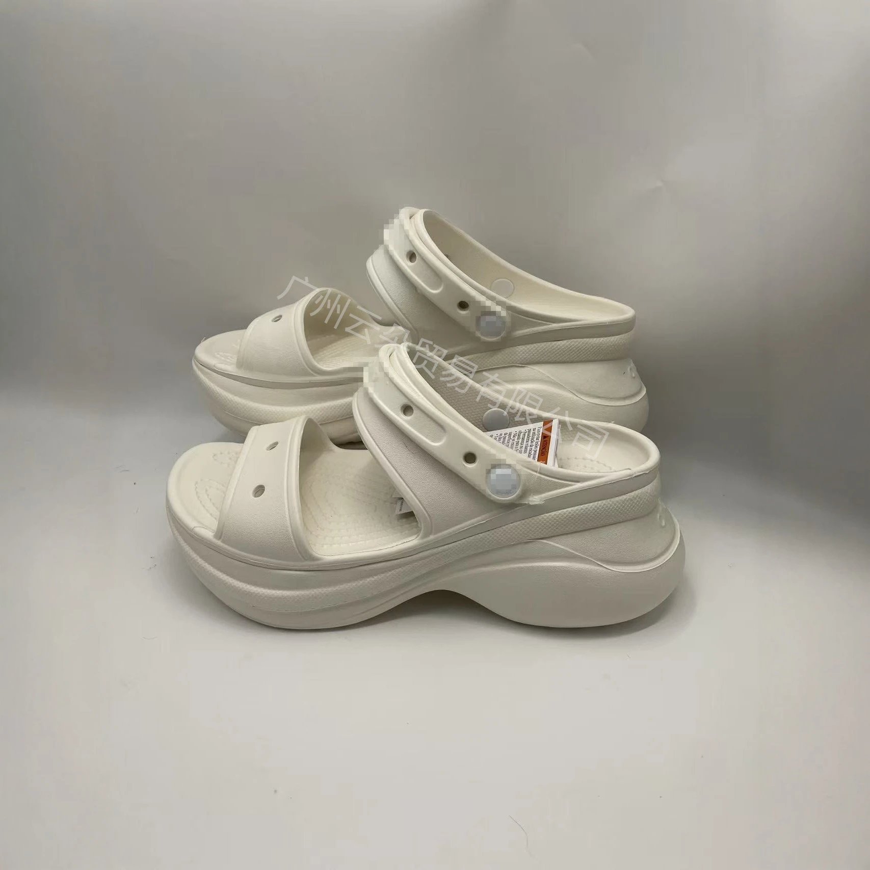 Crocs Platform Clog White Sandals - 4