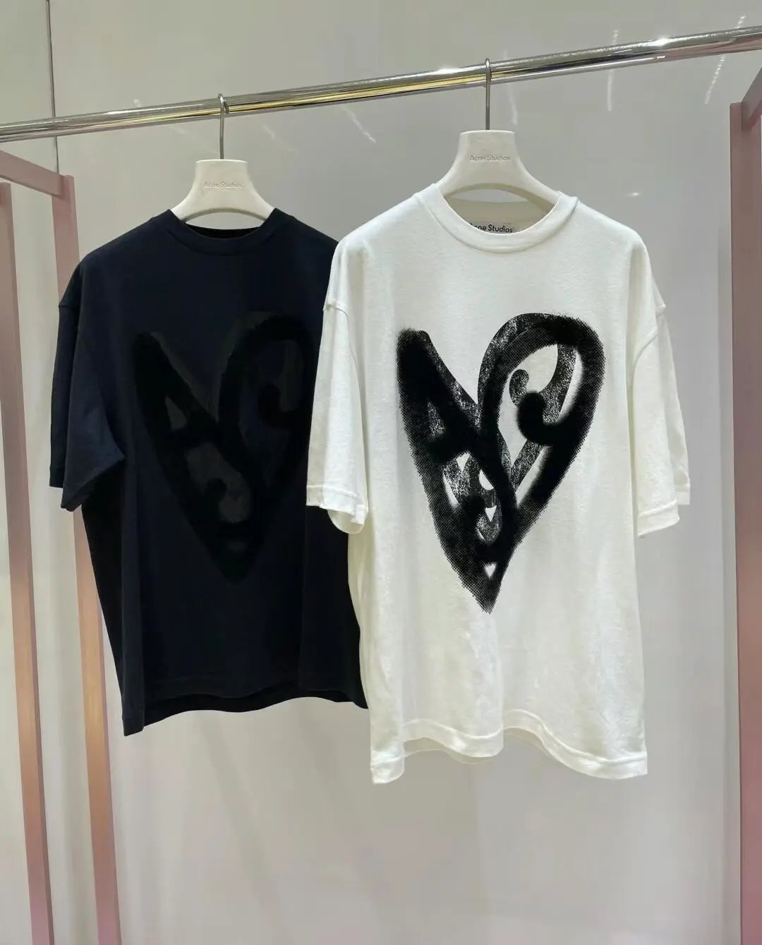 Acne Studios Embroidered Logo T-Shirt Charcoal Gray T-Shirt - 3