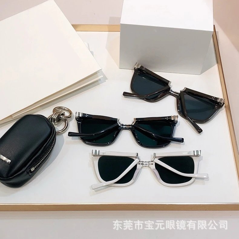 Design Tortoiseshell Foldable Sunglasses with Amber Lenses Sunglasses - 15