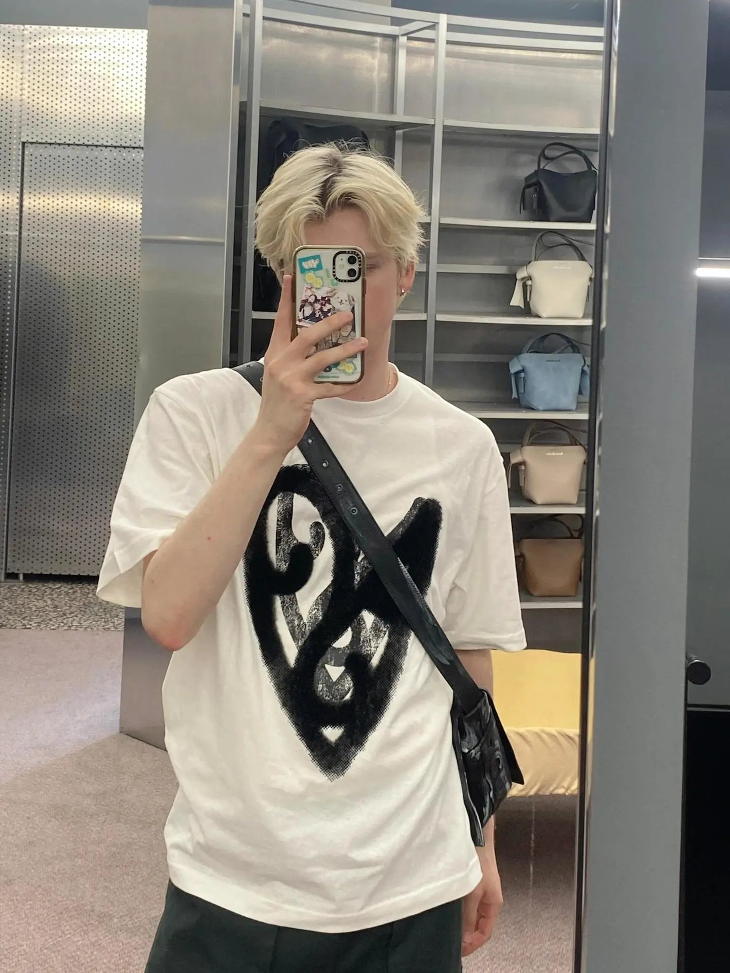 Acne Studios Embroidered Logo T-Shirt Charcoal Gray T-Shirt - 19