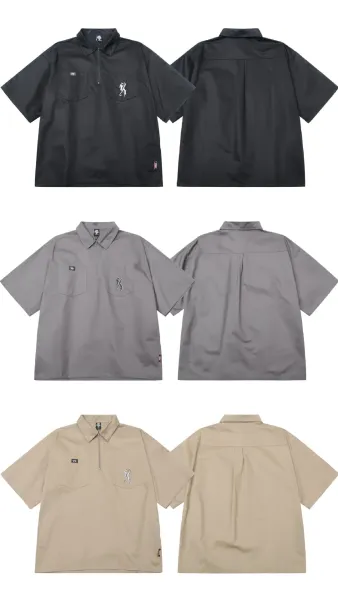 Hellstar Studio Half-Zip Work Shirt Black - 3
