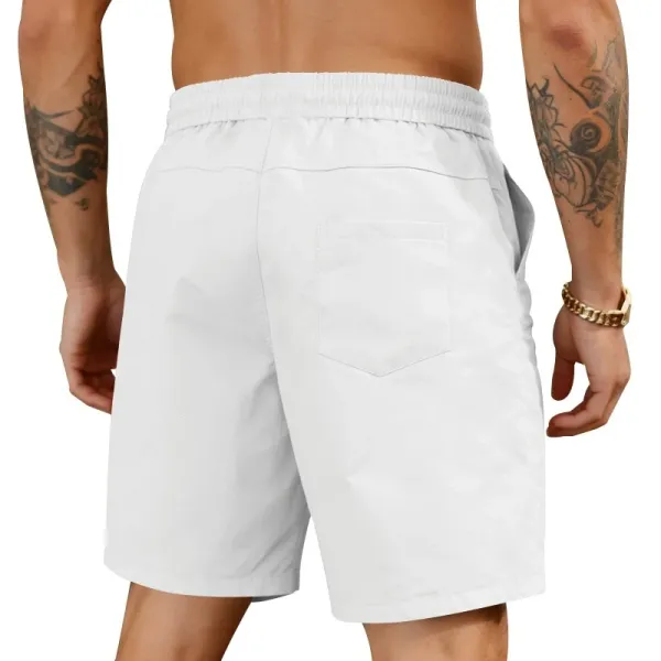 Design Drawstring Waist Shorts Black - 10