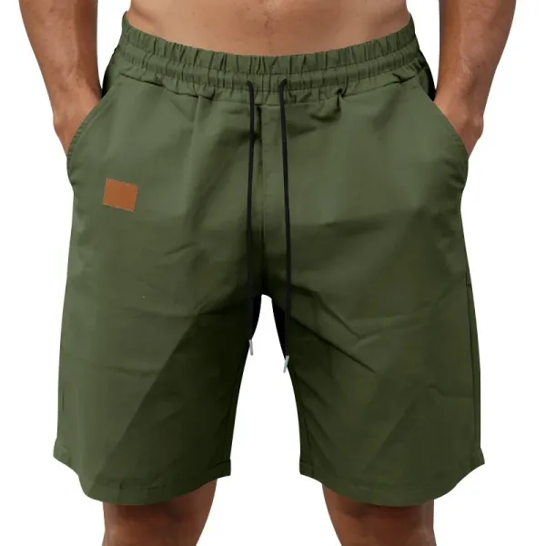 Design Drawstring Waist Shorts Black - 26
